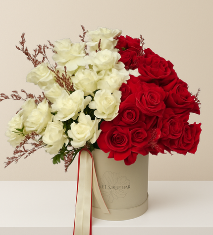 BONNIE Box Flowers – Elegant White Rose Gift Flower Box | Delivery in Dubai