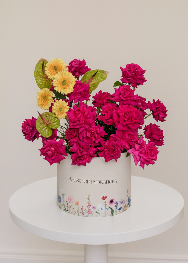 Tropical Raspberry Flower Box | Send to Flowers