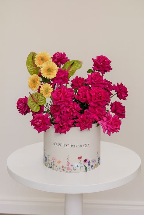 Tropical Raspberry Flower Box | Send to Flowers