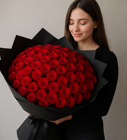 Luxury 100 Red Roses Flowers Bouquet – Best Online Flower Delivery Dubai