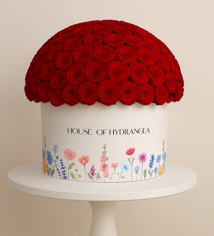Premium Flowers Box Red Roses | Congratulations Flower Gift  in Dubai