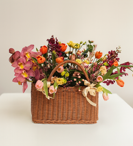 Exquisite Autumn  Basket | Fresh Flowers Online for in Dubai