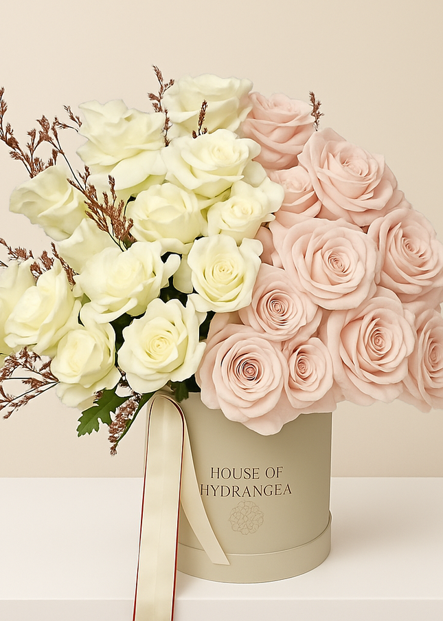 Pastel Pink Rose Box