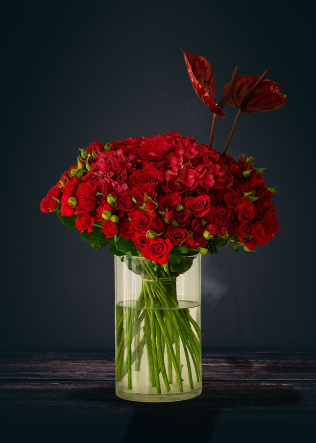 Red berries Plush Vase