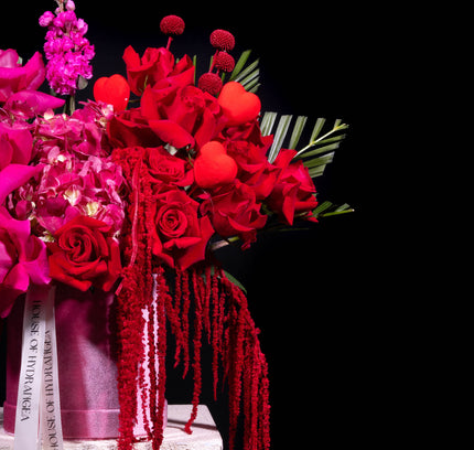 Luxurious box of fresh flowers