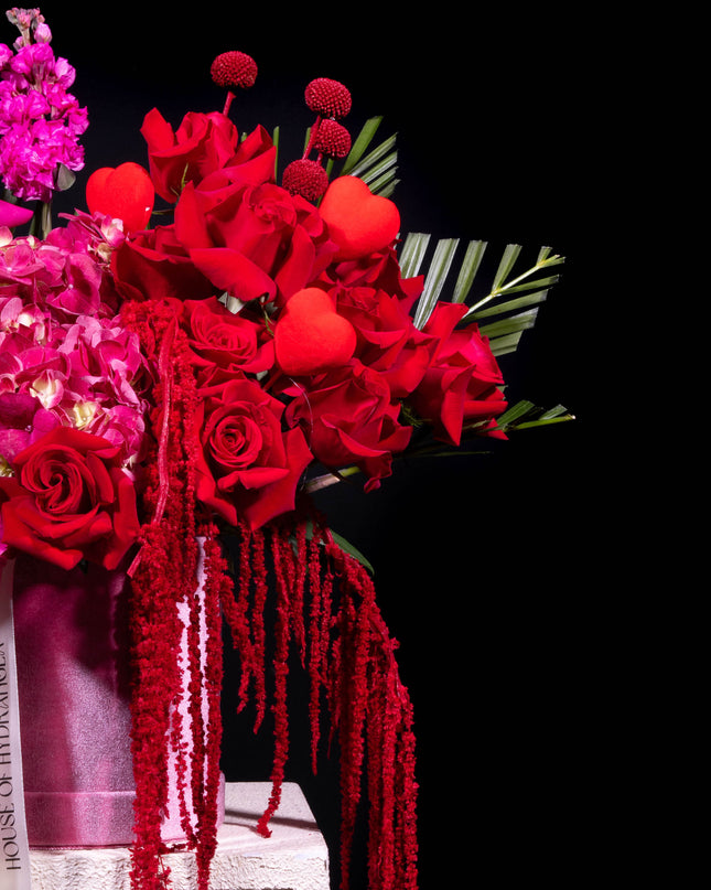 Luxurious box of fresh flowers