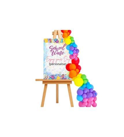 BACK TO SCHOOL WELCOME SIGN AND BALLONS
