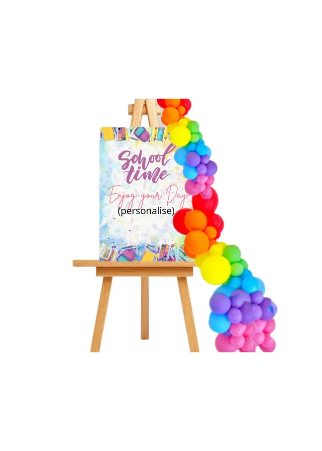 BACK TO SCHOOL WELCOME SIGN AND BALLONS