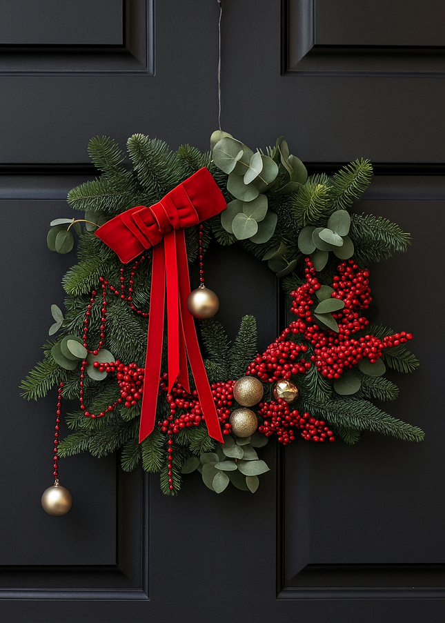 RED BERRIES CHRISTMAS WREATH