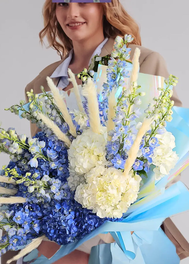 Blueberry Cheesecake Flowers Premium Box Arrangement Flowers for Bouquet Dubai