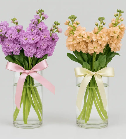 buy1 get1 matthiola flowers vase flower dubai