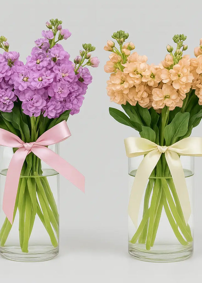 buy1 get1 matthiola flowers vase flower dubai
