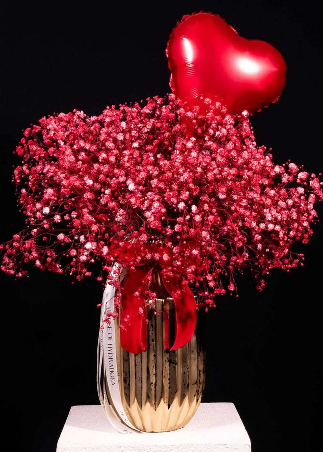 Cupid Gold Vase Flowers  Valentine's Surprise Gift | Valentines Flowers Dubai