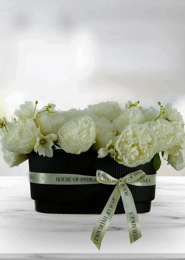 Fair White Elegant White Artificial Flower Arrangement  Luxury Artificial Flower