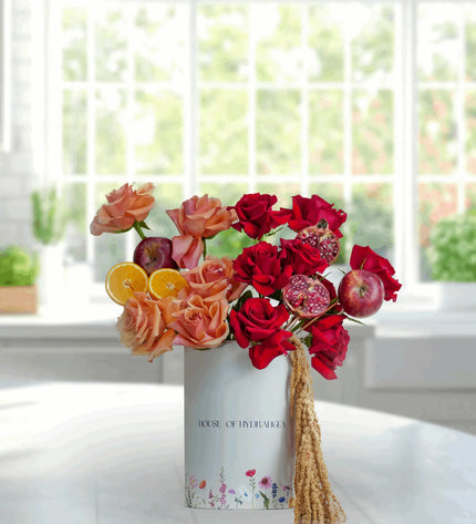 Maple Ventures Roses Flowers  Peach, Red  Flower Shops In Dubai