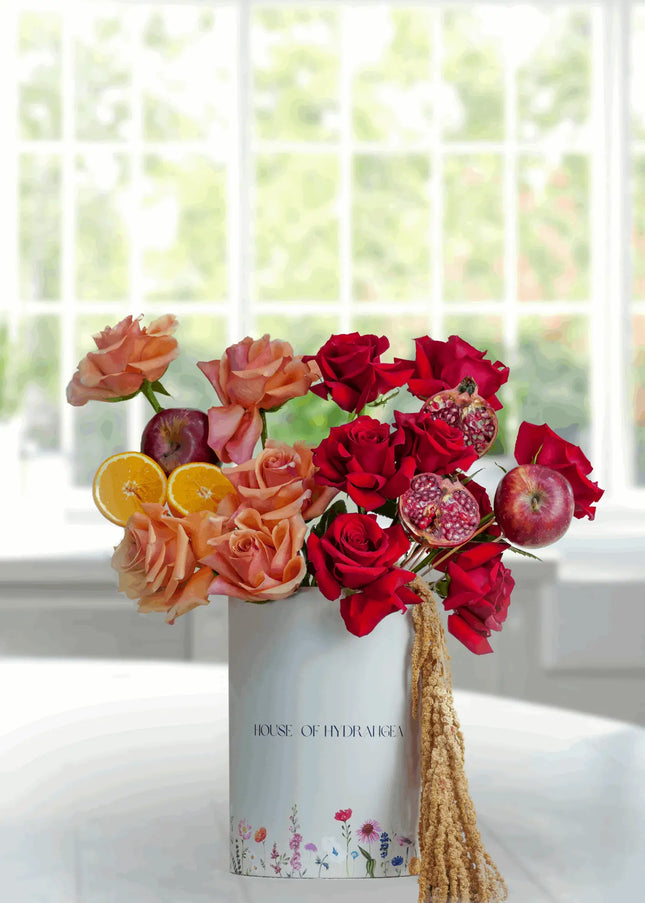Maple Ventures Roses Flowers  Peach, Red  Flower Shops In Dubai