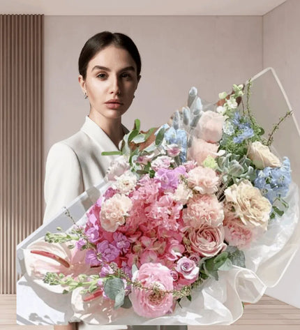 Sophia Pink Flowers  Matthiola & Carnations  Buy a Bouquet in Dubai