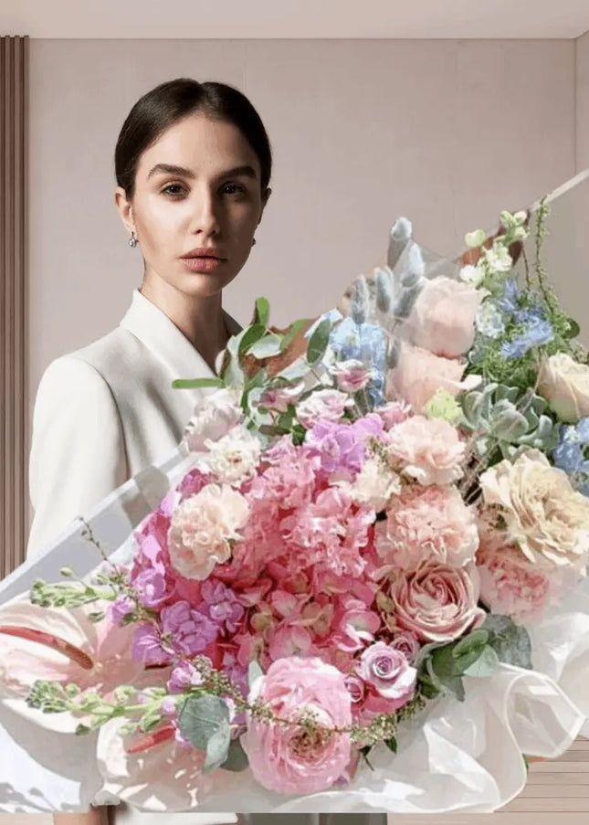 Sophia Pink Flowers  Matthiola & Carnations  Buy a Bouquet in Dubai